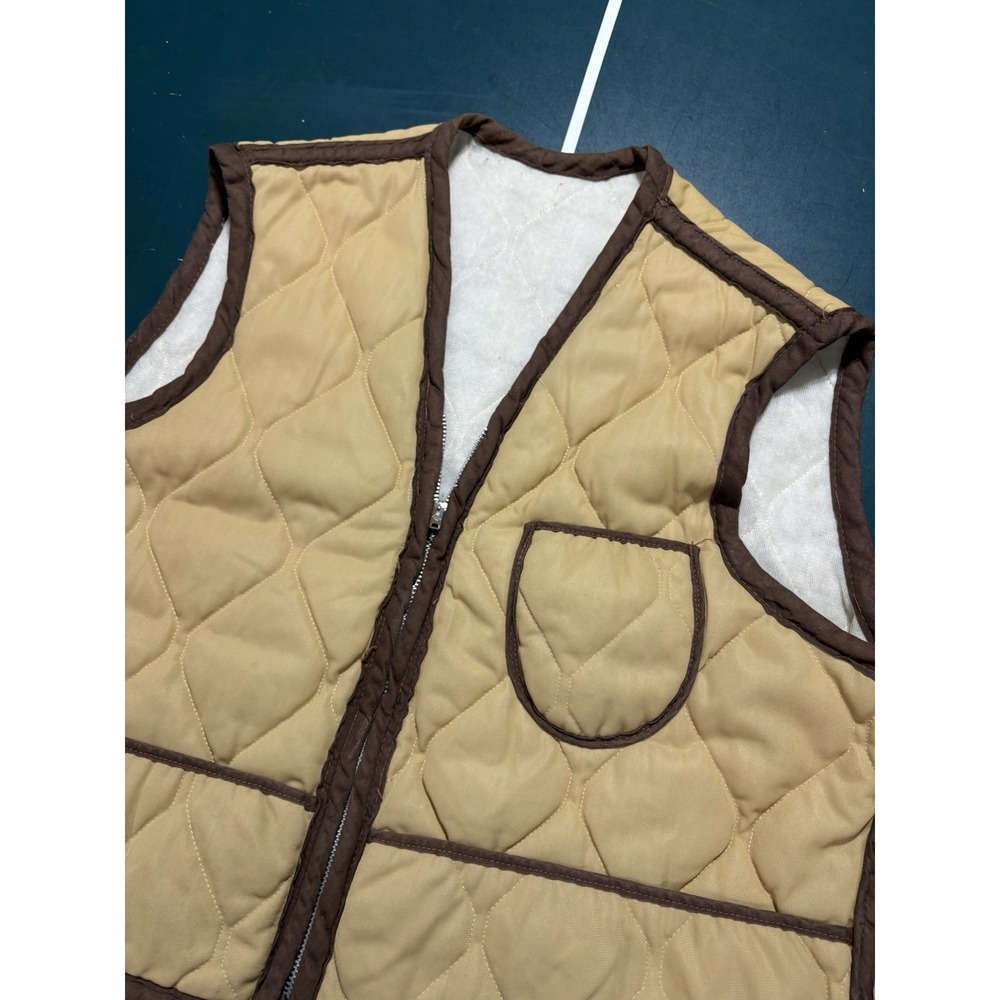 Vintage 50s 60s Hunting Thermal Lined Quilted Vest Liner Jacket Men's Medium EUC - Picture 2 of 13